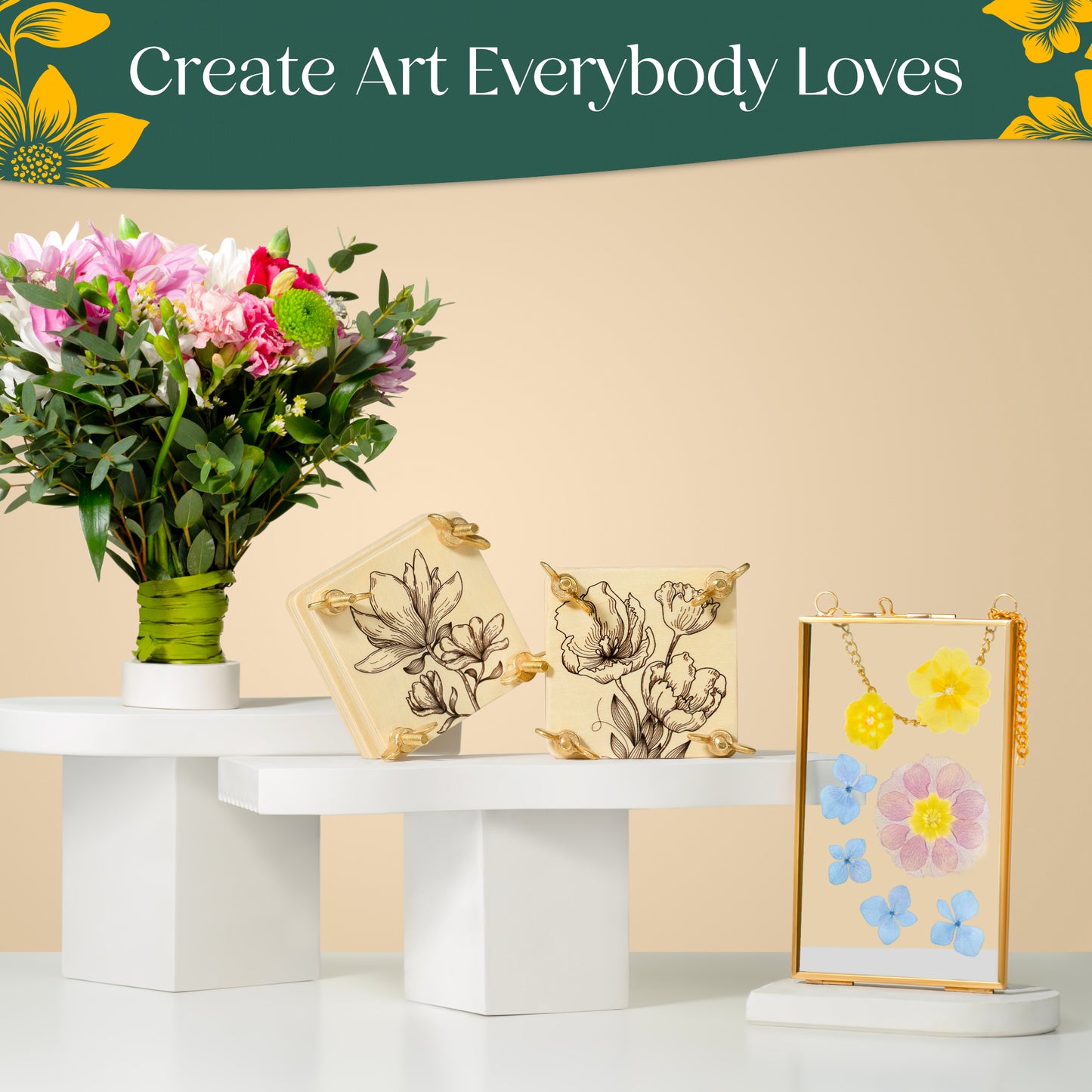 Tilly & Tansy – Miniature Flower Press Twins | Set of Two Wooden Presses
