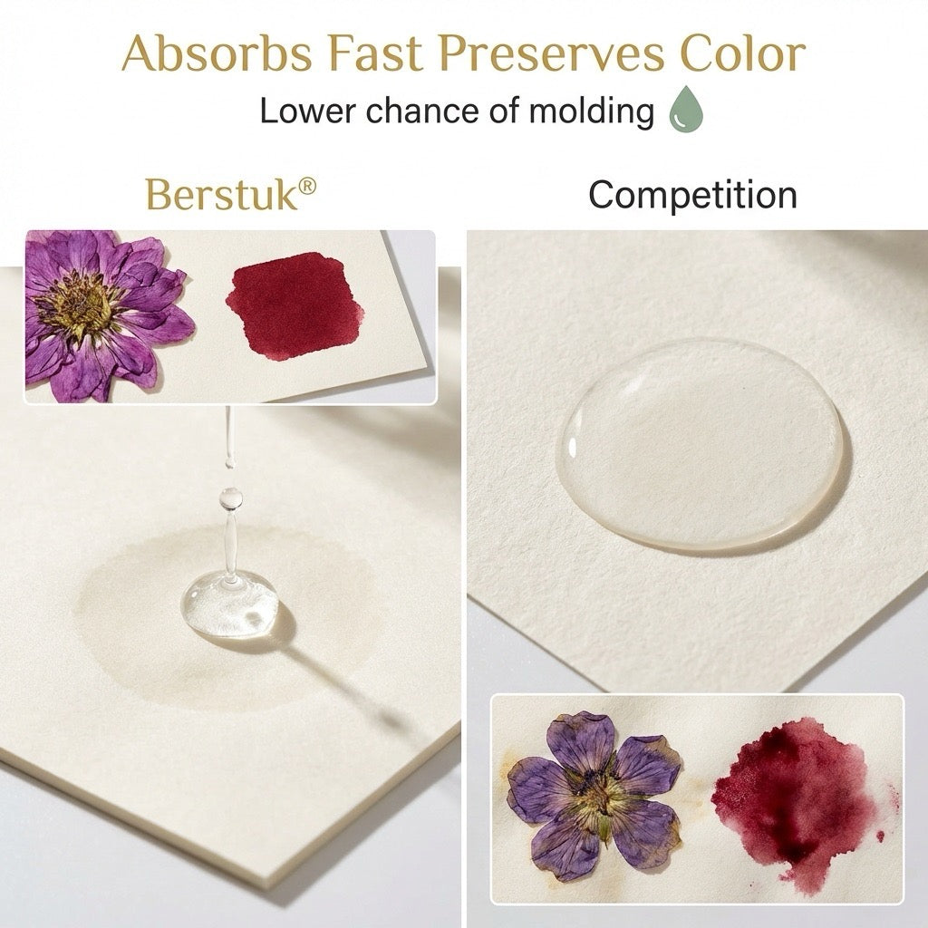 Highly absorbent, flowers keep their colour
