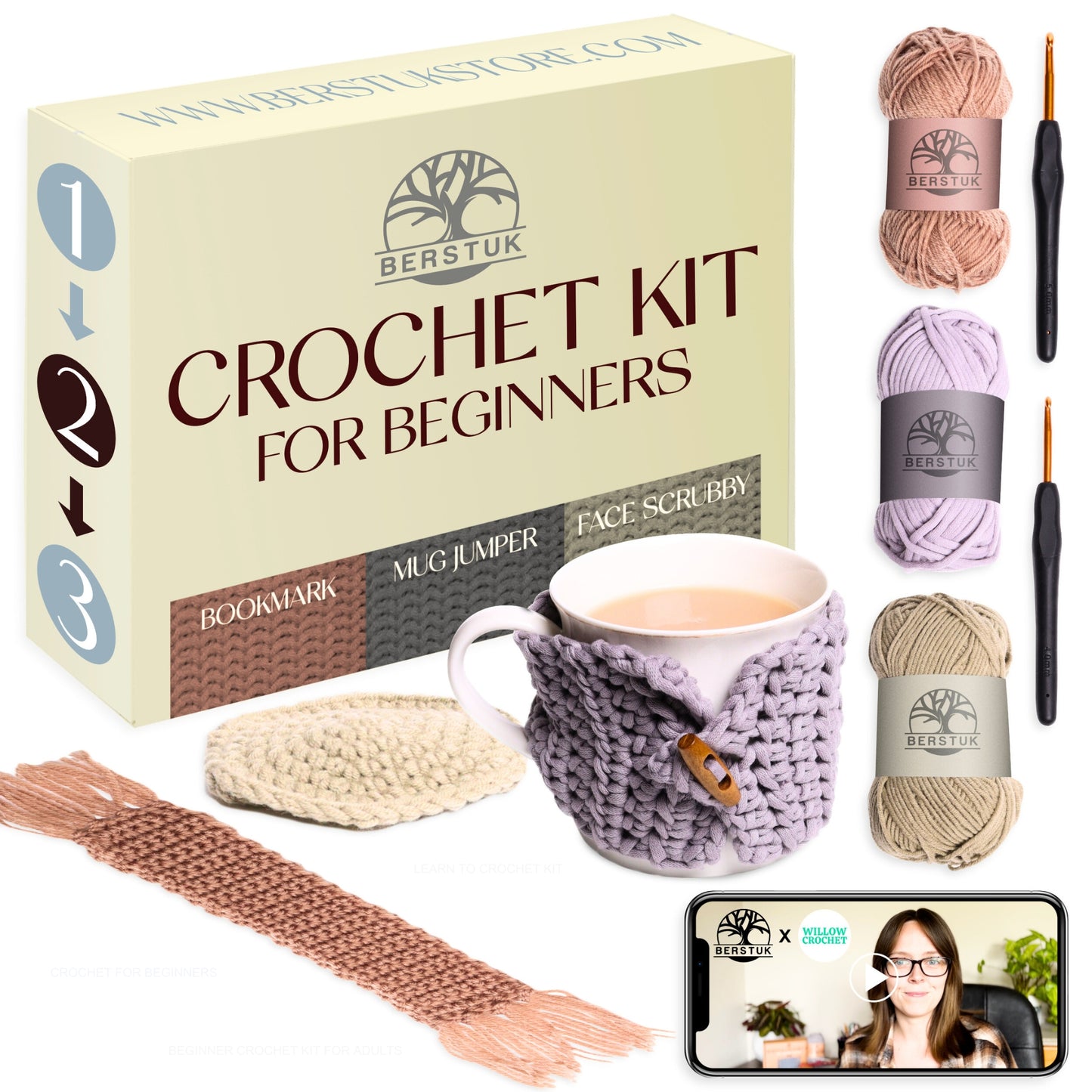 Level 2 Crochet Kit for Adults β The Stitch Sculptor
