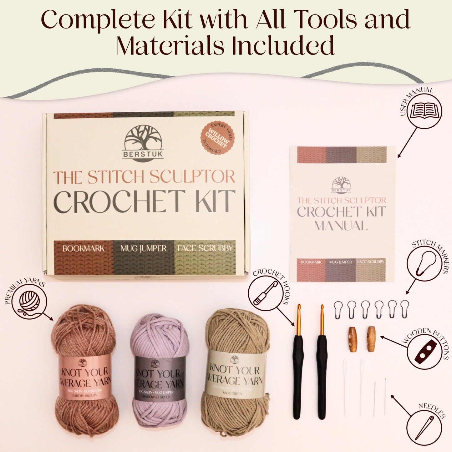 Level 2 Crochet Kit for Adults β The Stitch Sculptor