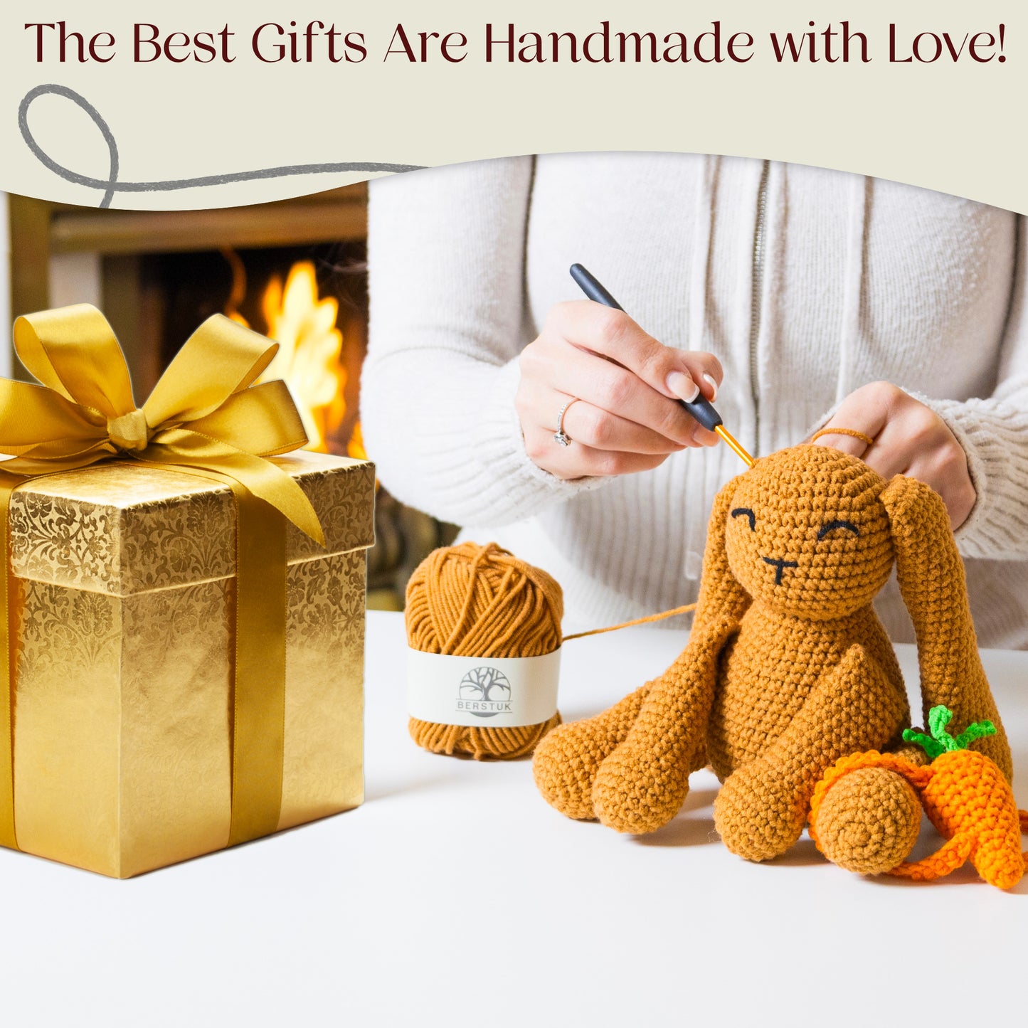 Intermediate-Friendly Crochet Kit for Adults – Benny The Bunny