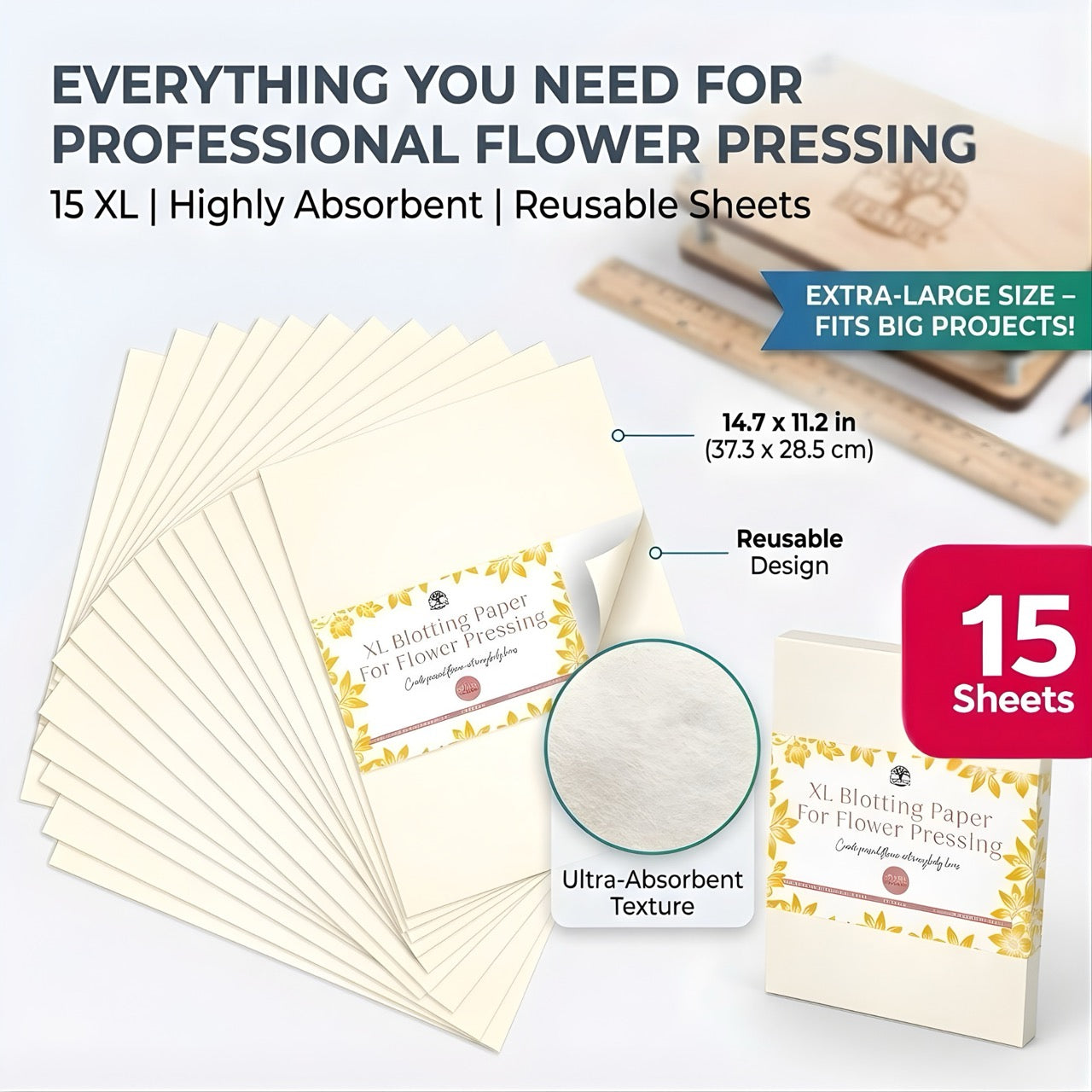 XL Flower Press + XL Blotter Paper