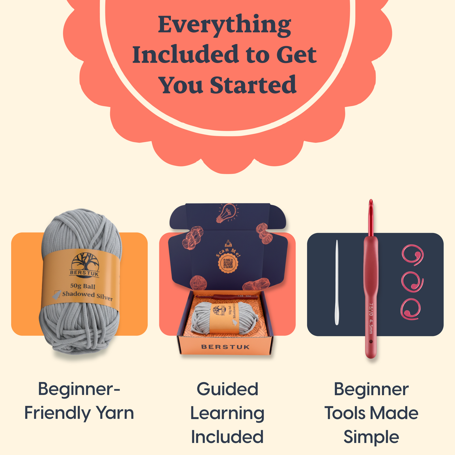 Crochet Kit for Adults - The Crochet Initiate Level 1