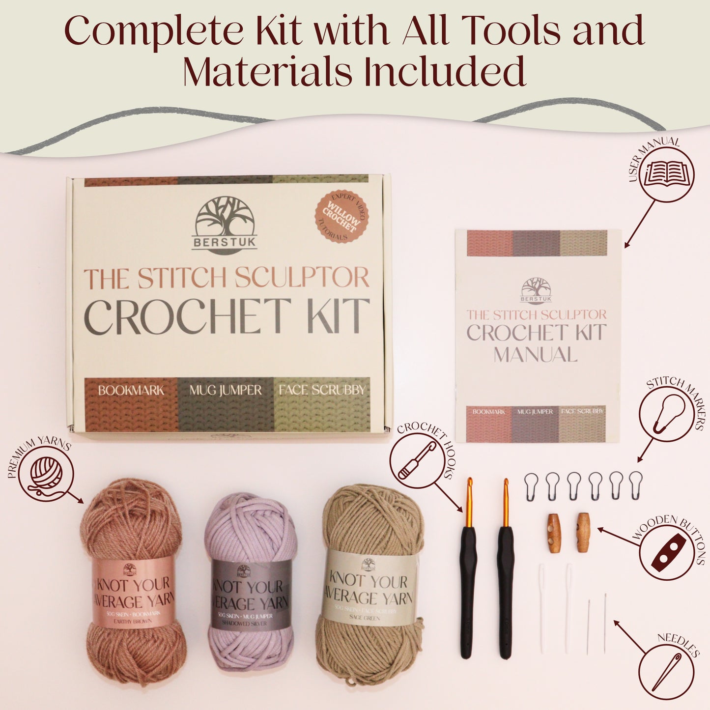 Level 2 Crochet Kit for Adults – The Stitch Sculptor