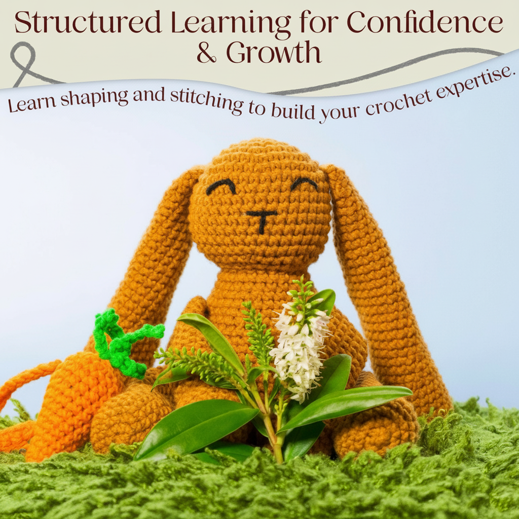 Intermediate-Friendly Crochet Kit for Adults – Benny The Bunny