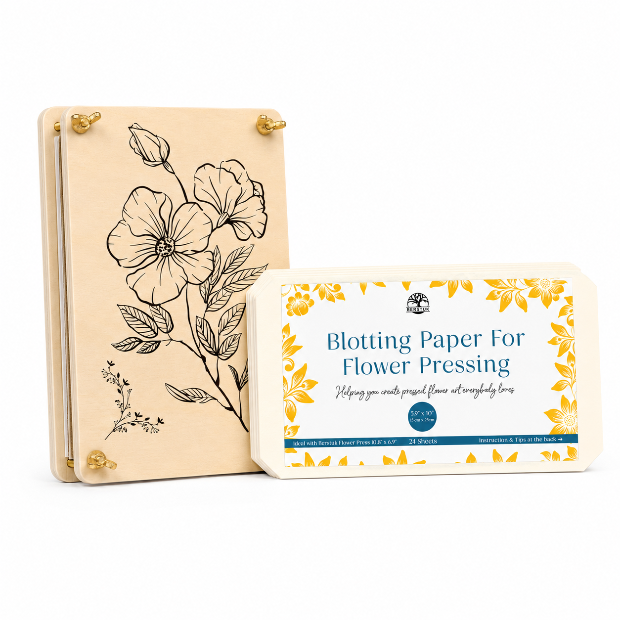 Flower Press and Blotting Paper Refill Bundle