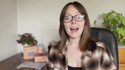 video of crochet artist willow crochet explaining what the crochet kit level 1 